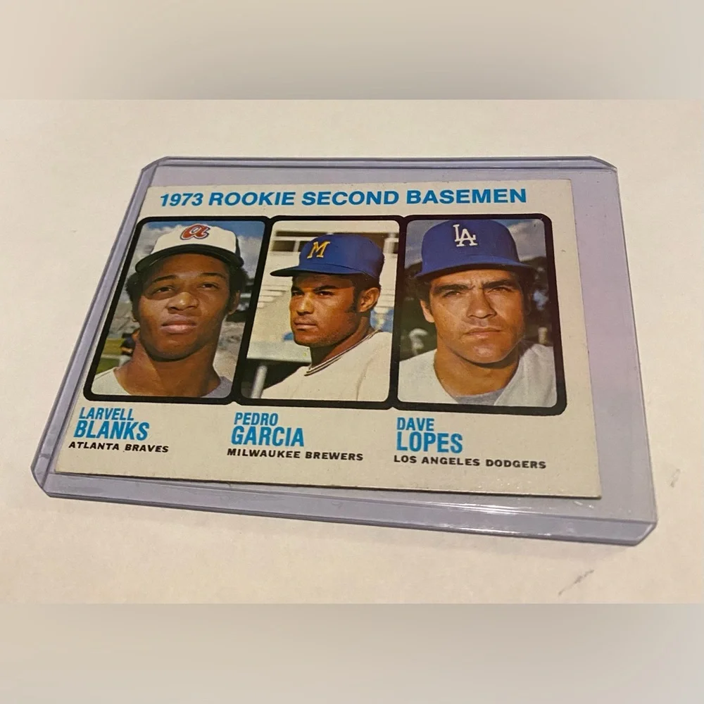 Dave Lopes/Pedro Garcia/Larvell Blanks 1973 RC Rookie 2nd Baseman Baseball